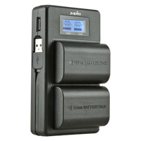 Jupio USB Dedicated Duo Charger LCD for Canon LP-E6 LP-E6N 1