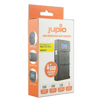 Jupio USB Dedicated Duo Charger LCD for Nikon EN-EL14 2