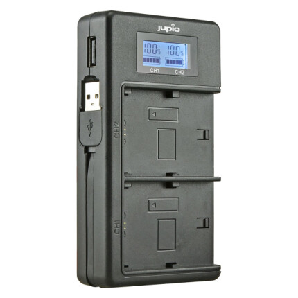 Jupio USB Dedicated Duo Charger LCD for Panasonic DMW-BLF19E