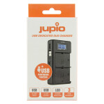 Jupio USB Dedicated Duo Charger LCD for Panasonic DMW-BLF19E 1