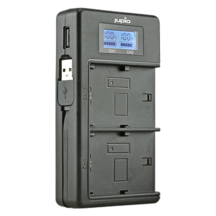 Jupio USB Dedicated Duo Charger LCD for Sony NP-FZ100
