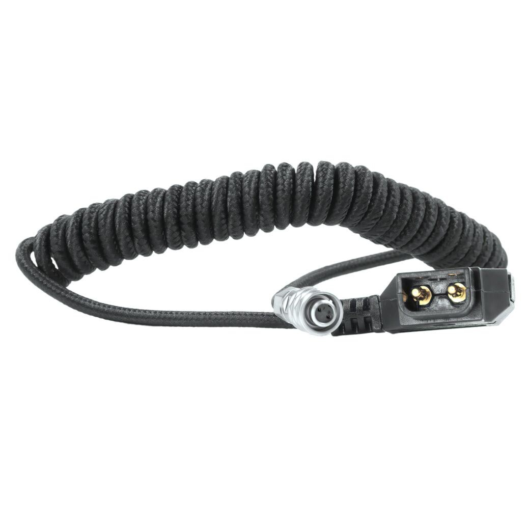 Kondor Blue Coiled D-Tap to BMPCC 6K/4K Power Cable for Blackmagic - Black