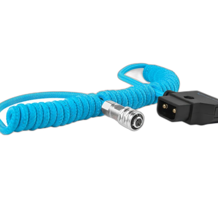 Kondor Blue Coiled D-Tap to BMPCC 6K/4K Power Cable for Blackmagic - Blue