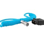 Kondor Blue Coiled D-Tap to BMPCC 6K/4K Power Cable for Blackmagic - Blue 0