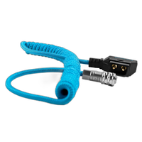 Kondor Blue Coiled D-Tap to BMPCC 6K/4K Power Cable for Blackmagic - Blue 1