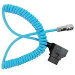 Kondor Blue Coiled D-Tap to BMPCC 6K/4K Power Cable for Blackmagic - Blue 2