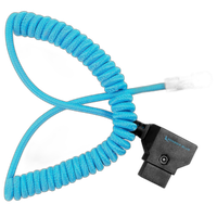 Kondor Blue Coiled D-Tap to BMPCC 6K/4K Power Cable for Blackmagic - Blue 2