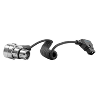 Kondor Blue D-Tap to 4 Pin XLR Female Right Angle Adapter Power Coiled Cable 1