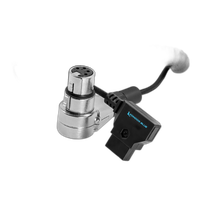Kondor Blue D-Tap to 4 Pin XLR Female Right Angle Adapter Power Coiled Cable 2