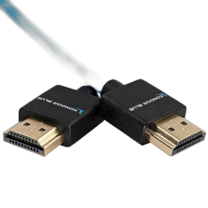 Kondor Blue 14 Inch Thin HDMI to HDMI Braided Male Cable for Camera Monitors