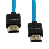 Kondor Blue 14 Inch Thin HDMI to HDMI Braided Male Cable for Camera Monitors 1