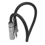 Kondor Blue Mini XLR to 3.5MM Locking Screw Mini Plug for Lavalier Mics and 1