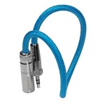 Kondor Blue Mini XLR to 3.5MM Locking Screw Mini Plug for Lavalier Mics and 1