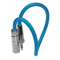 Kondor Blue Mini XLR to 3.5MM Locking Screw Mini Plug for Lavalier Mics and 1