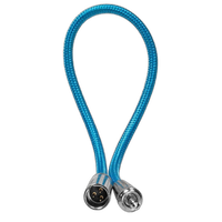 Kondor Blue Mini XLR to 3.5MM Locking Screw Mini Plug for Lavalier Mics and 2