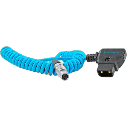 Kondor Blue D-Tap to LEMO 2-Pin 0B Male Power Cable Coiled