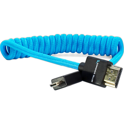 Kondor Blue Coiled Micro-HDMI to HDMI Cable (12 to 24 Inch)