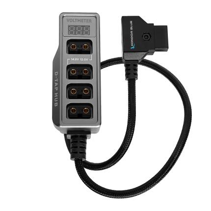 Kondor Blue Male D-Tap to 4-Port Female D-Tap Splitter (16 Inch)