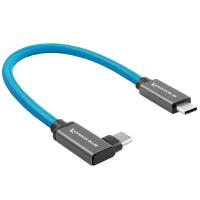 Kondor Blue Right-Angle USB 3.1 Gen 2 Type-C Cable (8.5 Inch) 1