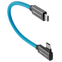 Kondor Blue Right-Angle USB 3.1 Gen 2 Type-C Cable (8.5 Inch) 2