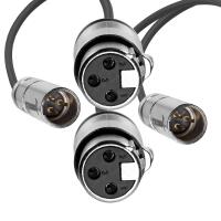 Kondor Blue Mini-XLR Male to XLR Female Audio Cable for Canon C70  and  BMPCC 6K 0