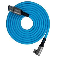 Kondor Blue USB-A to USB-C 3.0 Right Angle Cable 10 feet Blue 1