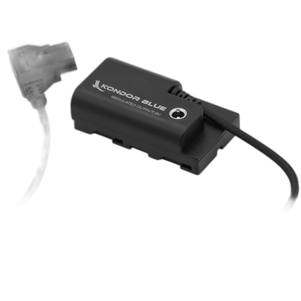 Kondor Blue D-Tap To Sony L Series Dummy Battery NPF Cable (16-36 inch) blk