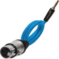 Kondor Blue Braided Female XLR to 3.5mm TRS Male Audio Cable (17 Inch Blue) 0