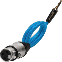 Kondor Blue Braided Female XLR to 3.5mm TRS Male Audio Cable (17 Inch Blue) 0