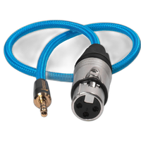 Kondor Blue Braided Female XLR to 3.5mm TRS Male Audio Cable (17 Inch Blue) 1