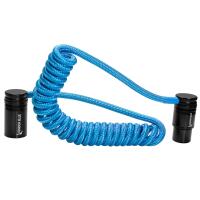 Kondor Blue 12-24 In Coiled Low Profile Right Angle XLR Cable (Kondor Blue) 2