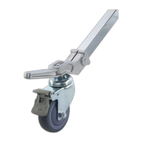Kupo 100mm Caster with Brake 30mm Square Adapter Set of Three 1