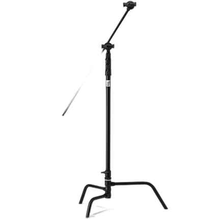 Kupo 40 in Turtle Base C-Stand Kit Black w/Grip Head and 40in Hex Stud Arm