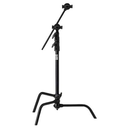 Kupo Master C-Stand with 20-Inch Riser and Sliding Leg Kit - Black (6.5-Foot