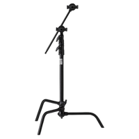 Kupo Master C-Stand with 20-Inch Riser and Sliding Leg Kit - Black (6.5-Foot 0