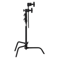 Kupo Master C-Stand with 20-Inch Riser and Sliding Leg Kit - Black (6.5-Foot 1