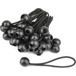 Kupo 6in Heavy Duty Black Ball Bungees (50 pack) 2