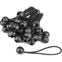 Kupo 6in Heavy Duty Black Ball Bungees (50 pack) 2
