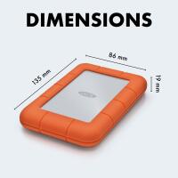 Seagate LaCie Rugged USB-C 1TB USB 3.1 Orange with Data Recovery Services 2