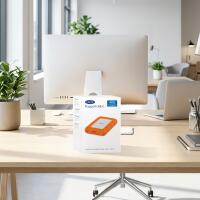 Seagate LaCie Rugged USB-C 4TB USB 3.1 Type C Orange with Data Recovery Serv 1
