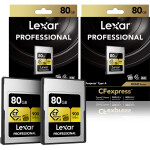 Lexar 80GB Professional CFexpress Type A GOLD Series Memory Card (2-Pack) 0