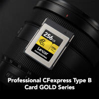 Lexar 256GB Professional CFexpress Type B GOLD Series Memory Card 1