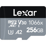 Lexar 256GB Professional 1066x UHS-I microSDXC Class 10 SILVER Series Memory 0