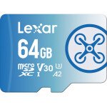 Lexar 64GB FLY microSDXC UHS-I V30 U3 Class 10 A2 Memory Card 0