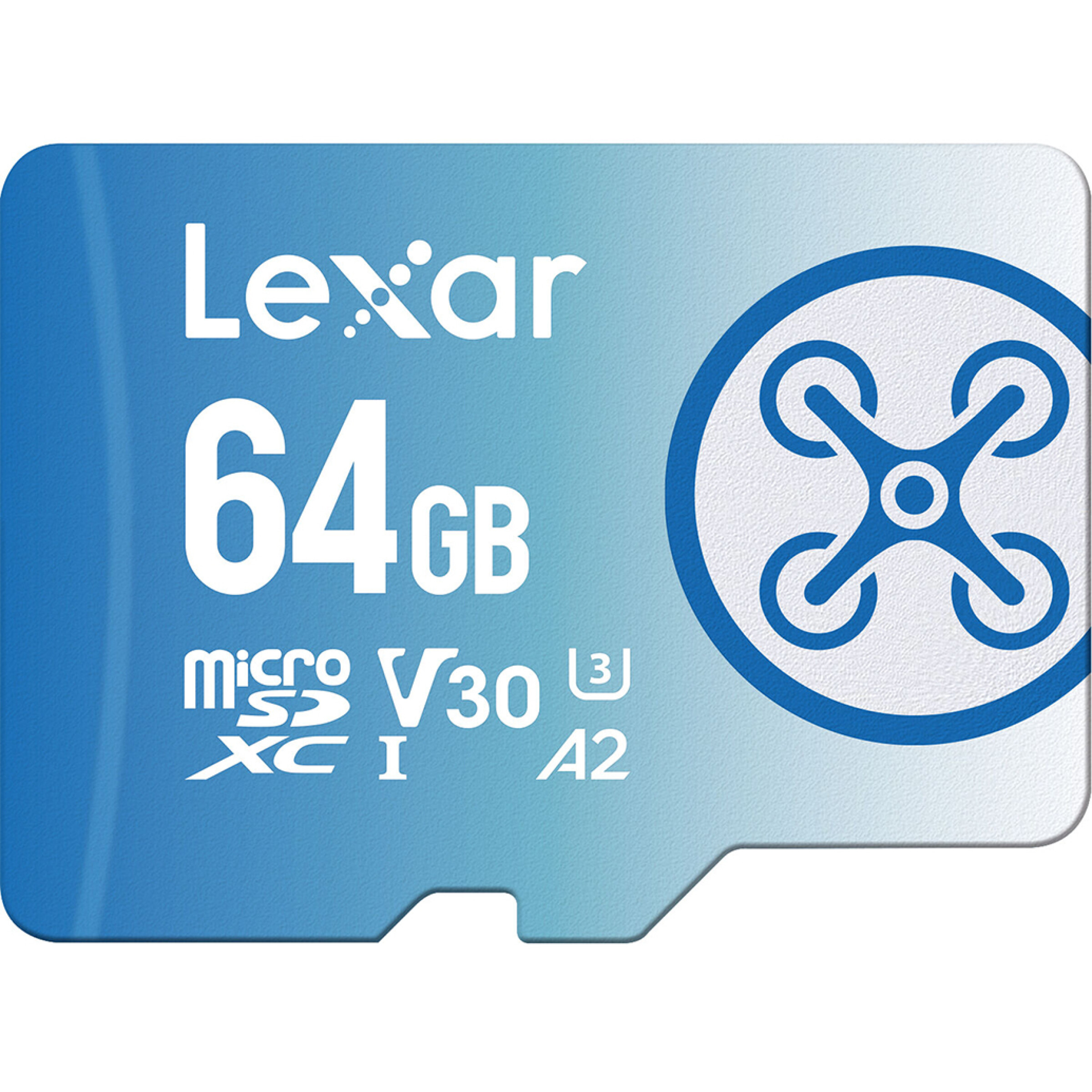 Lexar 64GB FLY microSDXC UHS-I V30 U3 Class 10 A2 Memory Card