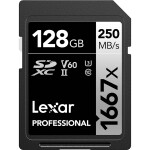 Lexar 128GB Professional 1667x UHS-II U3 V60 Class 10 SDXC Memory Card 0