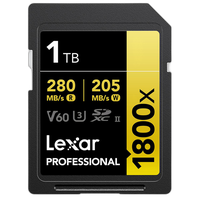 Lexar 1TB Professional 1800x UHS-II U3 Class 10 SDXC GOLD Series Memory Card 0
