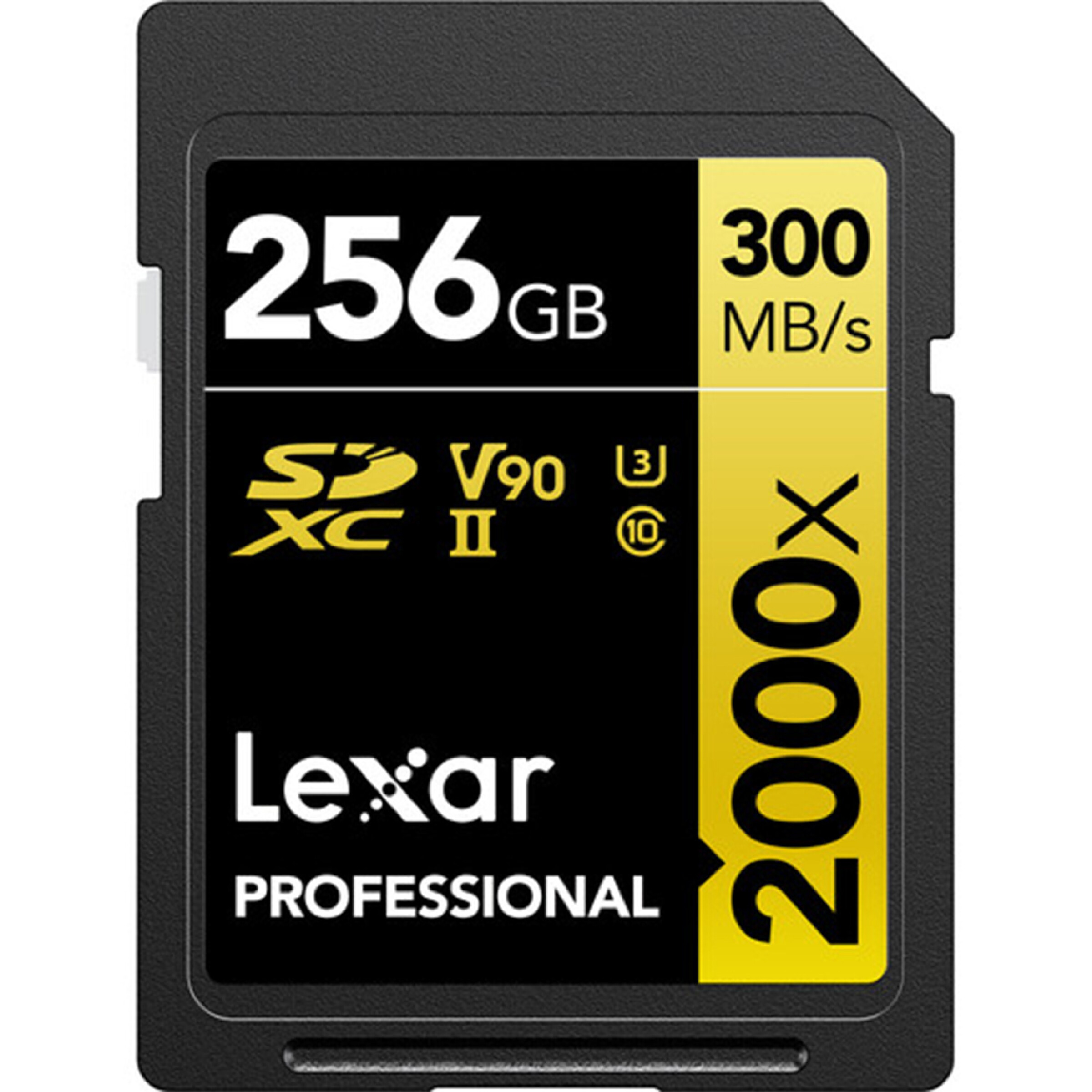 Lexar 256GB Professional 2000x UHS-II U3 V90 Class 10 SDXC Memory Card
