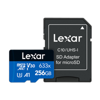 Lexar 256GB High Performance 633x UHS-I U3 V30 Class 10 MicroSDXC Memory Car 1