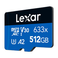 Lexar 512GB High Performance 633x UHS-I U3 V30 Class 10 MicroSDXC Memory Car 1
